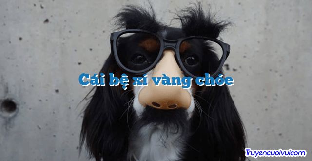 Cái bệ xí vàng chóe 		