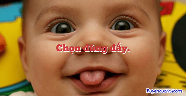 Chọn đúng đấy. 		