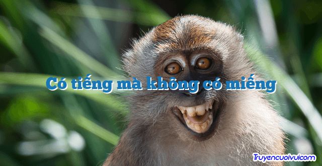 Có tiếng mà không có miếng 		