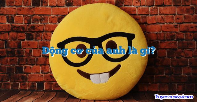 Động cơ của anh là gì? 		