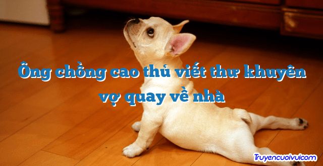 Ông chồng cao thủ viết thư khuyên vợ quay về nhà 		