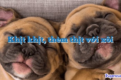 Khịt khịt, thèm thịt với xôi 		